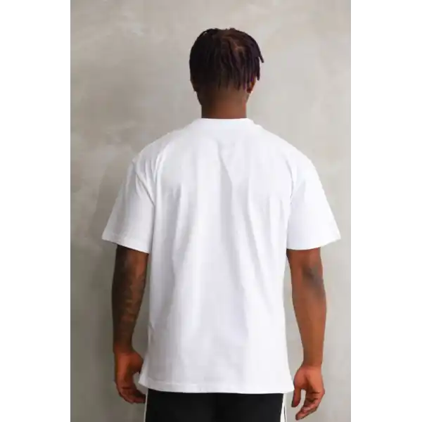 Unisex Oversize Kolye Dahil T-Shirt - Beyaz