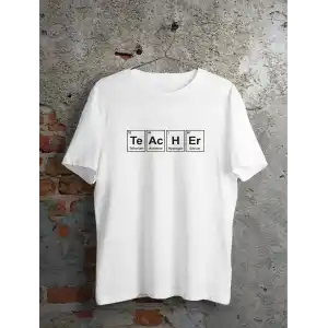 24 Kasım Öğretmenler Günü Baskılı Özel T-shirt - Beyaz