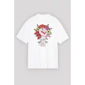 8 Mart Dünya Kadınlar Günü İçin Özel Baskılı T-shirt - Beyaz