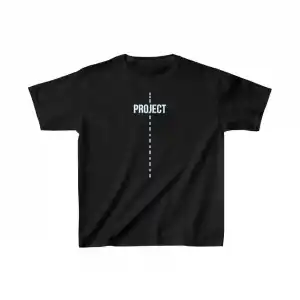 Çocuk Unisex Baskılı T-Shirt - Siyah