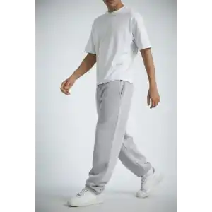 Erkek Lastikli Alt Eşofman - Gri