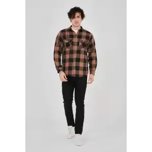 Erkek Oduncu Gömlek - Kahverengi
