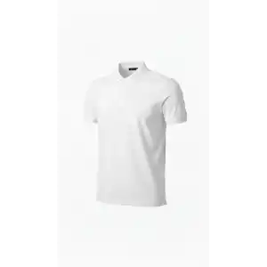 Erkek Pike Kumaş Düğmeli Yaka Regular Fit Günlük Kısa kol Tişört T-shirt - Beyaz