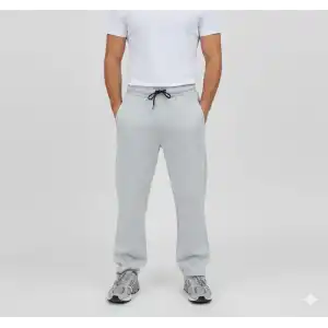 Erkek Üç iplik Kışlık Pamuklu Ovarsize Bağcıklı Düz Paça Cepli Eşofman Altı Spor Rahat Model - Gri