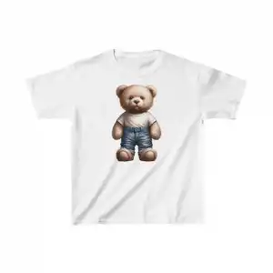 Unisex Çocuk Baskılı T-Shirt - Beyaz