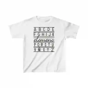 Unisex Çocuk Baskılı T-Shirt - Beyaz