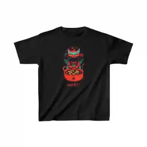 Unisex Çocuk Baskılı T-Shirt - Siyah