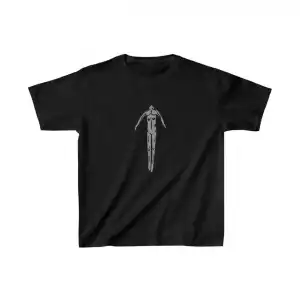 Unisex Çocuk Baskılı T-Shirt - Siyah