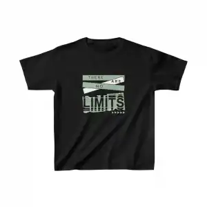 Unisex Çocuk Baskılı T-Shirt - Siyah