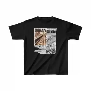 Unisex Çocuk Baskılı T-Shirt - Siyah