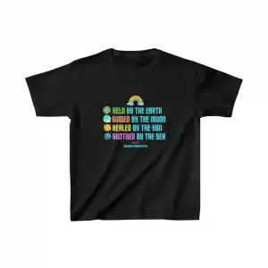 Unisex Çocuk Baskılı T-Shirt - Siyah