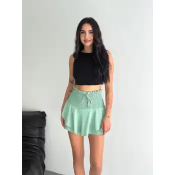 Ayrobin Şortlu Etek - Su Yeşili