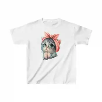Çocuk Unisex Baskılı T-Shirt - Beyaz