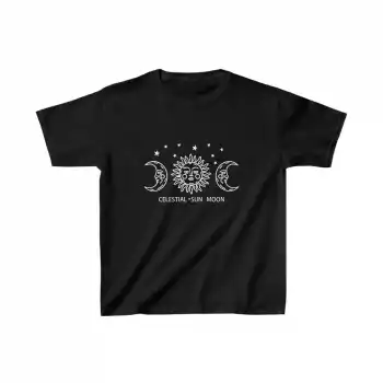 Çocuk Unisex Baskılı T-Shirt - Siyah