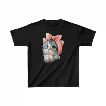 Çocuk Unisex Baskılı T-Shirt - Siyah