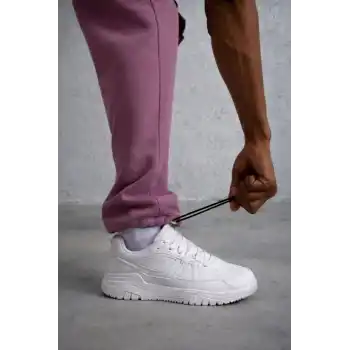 Erkek Baggy Alt Eşofman - Gül Kurusu