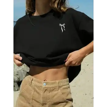 fiyonk Ön Arka baskılı siyah oversize unisex Kısa Kol t-shirt- Siyah