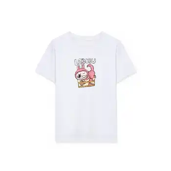 Kız Labubu Çocuk Baskılı T-Shirt - Beyaz