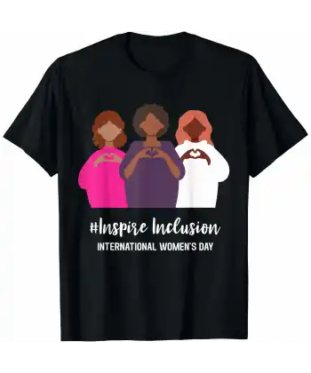 8 Mart Dünya Kadınlar Günü Baskılı Oversize Bisiklet Yaka T-shirt - Siyah
