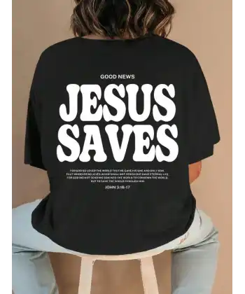 Baskılı Kadın T-shirt - Siyah