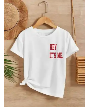 Çocuk Unisex Baskılı T-Shirt - Beyaz