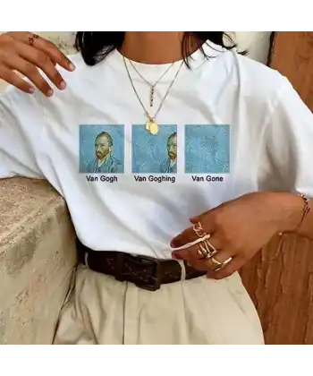Kadın Baskılı Oversize kısa kol T-Shirt - Beyaz