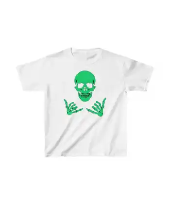 Unisex Çocuk Baskılı T-Shirt - Beyaz
