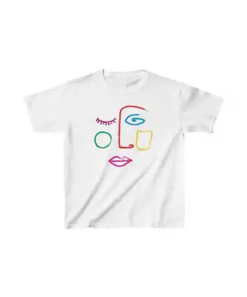 Unisex Çocuk Baskılı T-Shirt - Beyaz
