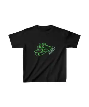 Unisex Çocuk Baskılı T-Shirt - Siyah
