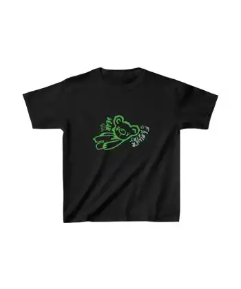 Unisex Çocuk Baskılı T-Shirt - Siyah