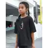Çocuk Unisex Baskılı T-Shirt - Siyah