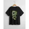 Çocuk Unisex Baskılı T-Shirt - Siyah