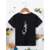 Çocuk Unisex Baskılı T-Shirt - Siyah