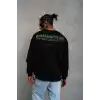 Erkek Baskılı Sweat - Siyah