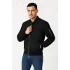 Erkek Bomber Mont Ceket – Fermuarlı, Kapitone İçi Astarlı, Su İtici Kumaş, Regular Fit, Uzun Kollu, Yandan Cepli, Bahar & Kış Rahat Günlük Stil - Siyah