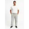 Erkek Fitilli Kadife Cepli Buggy Pantolon Oversize Rahat Kalıp - Gri