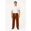 Erkek Fitilli Kadife Cepli Buggy Pantolon Oversize Rahat Kalıp - Kahverengi