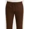 Erkek Keten Pantolon – Cepli, Beli Lastikli ve Bağcıklı, Nefes Alan Rahat Kalıp, Yazlık ve Baharlık Günlük Giyim, Şık & Konforlu Boru Paça Model - Kahverengi