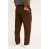 Erkek Keten Pantolon – Cepli, Beli Lastikli ve Bağcıklı, Nefes Alan Rahat Kalıp, Yazlık ve Baharlık Günlük Giyim, Şık & Konforlu Boru Paça Model - Kahverengi