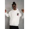 Erkek SCHOOL BOY Baskılı Kapüşonlu Sweat - Beyaz