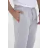 Erkek Üç İplik Basic Eşofman Boru Paça İpli Pantolon - Gri