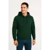 Erkek Üç İplik Kapüşonlu Kanguru Cepli SweatShirt hoodie - Haki