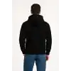 Erkek Üç İplik Kapüşonlu Kanguru Cepli SweatShirt hoodie - Siyah