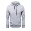Erkek Uzun Kol Kapşonlu Basic Sweatshirt hoodie - Gri