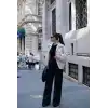 Fermuarlı Gömlek Yaka Bomber Ceket - Beyaz
