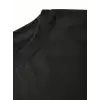 fiyonk Ön Arka baskılı siyah oversize unisex Kısa Kol t-shirt- Siyah