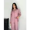 Gömlek Pantolon ikili Takım - Toz Pembe