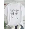 Kadın Beyaz Ive Got Your Back Grafik Tişört - Eğlenceli Çubuk Tasarımlı Oversize Günlük Kısa Kollu Tişört, Polyester Örgü, Yuvarlak Yaka, İlkbahar ve Yaz için Mükemmel, Günlük Giyim Tişört | Eğlenceli Tasarım | Polyester Kumaş - Beyaz