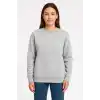 Kadın Üç İplik Düz Bisiklet Yaka SweatShirt - Gri