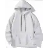 Kadın Uzun Kol Kapşonlu Basic Sweatshirt hoodie - Gri